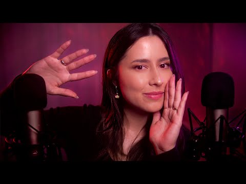 ASMR Hand movements & mouth sounds for sleep 💤 sh sh, tktk, unintelligible talking, +