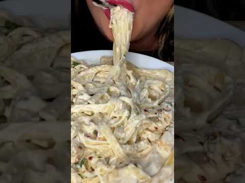 Chicken Alfredo #asmr #food #noodles