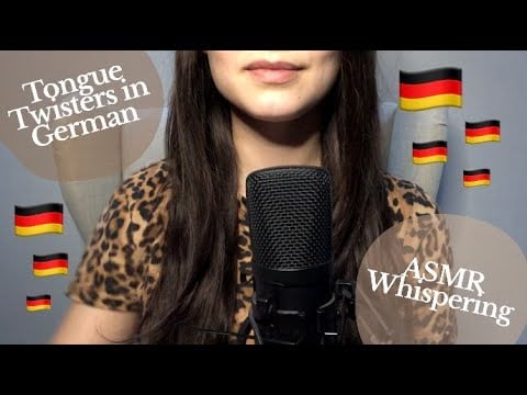 ASMR Whispering ✨ Tongue Twisters in German 🇩🇪