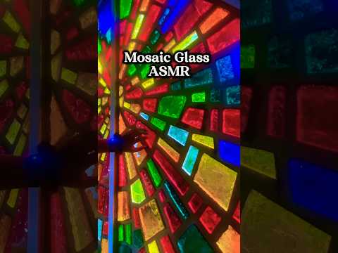 Mosaic glass ASMR scratching! You can feel the good vibes & nature tingles through the screen! 🌈