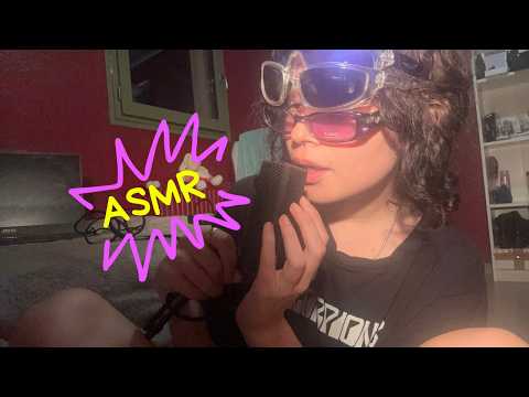 ASMR tapping óculos de sol e sons de boca/inaudível