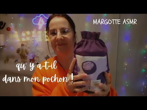 Asmr français, qu'y a-t-il dans mon pochon! multi-déclencheurs.