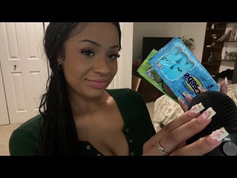 asmr eating peeps 