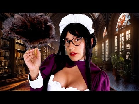 ASMR Maid Cleans the Royal Library | Part 1 | Vacuum Sounds | Feather Duster | AUDIO ONLY
