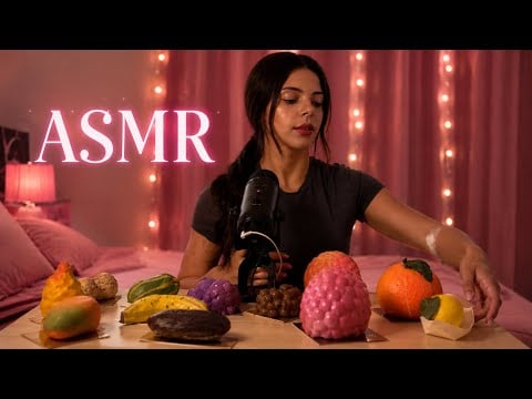 ASMR PROVANDO DOCES EM FORMATO DE FRUTAS