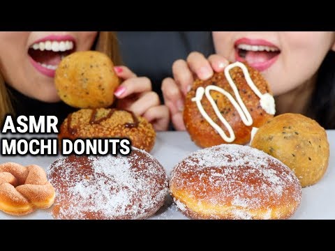 ASMR EATING MOCHI DONUTS 찹쌀도너츠 고로케 먹방 (CHEWY & CRISPY) | Kim&Liz ASMR