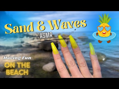 Outdoor ASMR Playing On The Beach Part II (Camera Tapping & Scratching) 🏖️ 🏝️