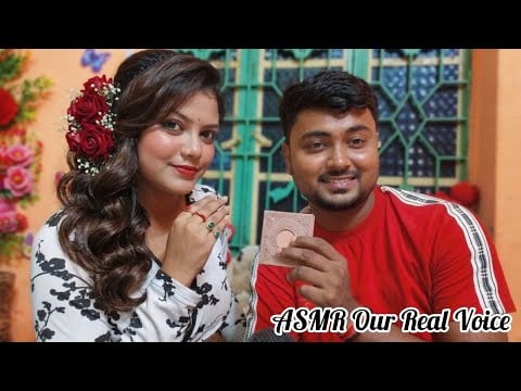 ASMR Our Real Voice | My Husband Doing My Party Makeup | 💄😍