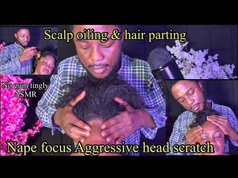 ASMR 🍁 i gave my wife an Intense nape focused head scratch massage, triggers to make you sleep