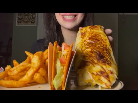 ASMR TACO BELL *GRILLED CHEESE BURRITO, DORITOS LOCOS TACO, NACHO FRIES WITH CHEESE SAUCE*