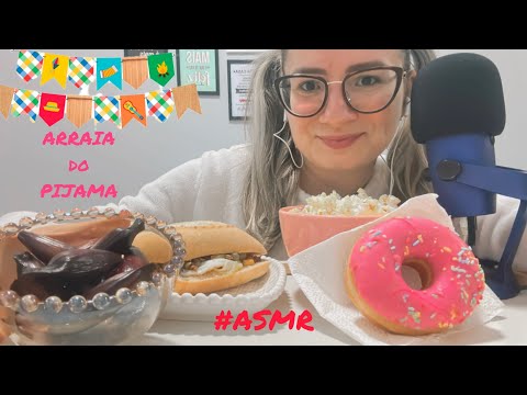 ARRAIA do PIJAMA ASM #asmr #mukbang #mukbangbrasil