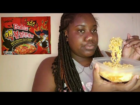 samyang buldak 2x spicy ramen i cried mukbang asmr