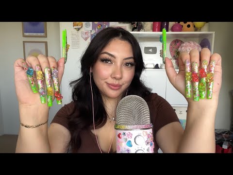 ASMR Nail Tapping & Clacking 💚🧸