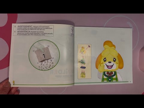 ASMR Flipping Through Animal Crossing Lego Set Instructions - Isabelle's House Visit