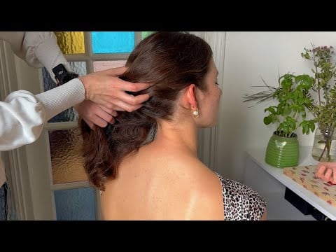 ASMR tingly soft touch, hair play, and scalp check ✨ for stress relief & comfort (whispered)