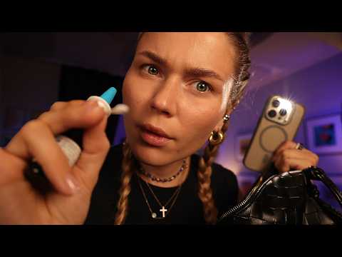 ASMR Something Is Stuck in Your Eye 👁️ Let Me Check My Bag | Friend Roleplay