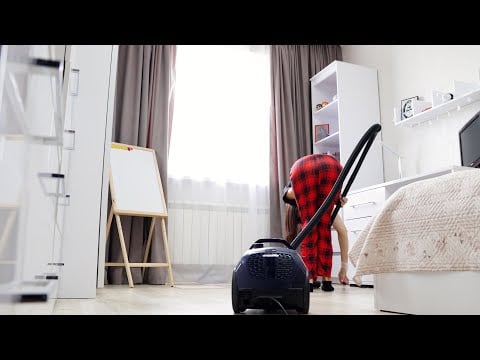 I move the nightstands, carefully wipe the dust. Motivating cleaning. ASMR