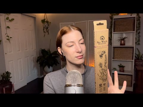 Asmr whispers, tapping & incense smells