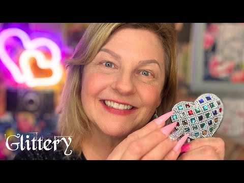 ASMR | Over 10 Tingly Glittery Triggers with Long Pink Stiletto Nails ✨💗💤