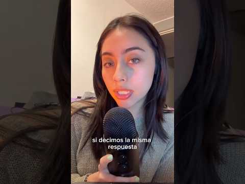 Lograrás decir la misma respuesta que yo? #asmr #tingles #relajacion #satisfying #juego