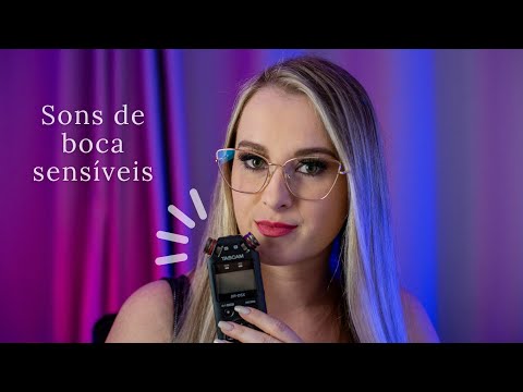 ASMR COM OS MELHORES SONS DE BOCA SENSÍVEIS PARA ARREPIAR MUITO | Gentle Mouth Sounds | Tascam