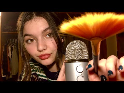 ASMR | Mic Brushing, Inaudible Whispers, Face Brushing, Mouth Sounds, Rambles