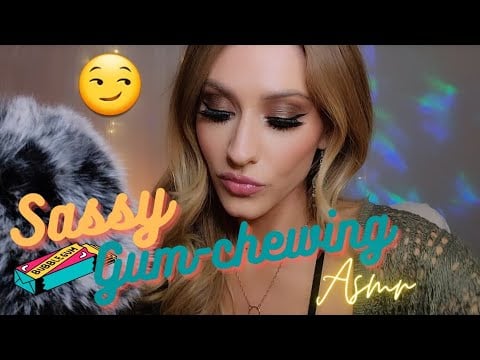 ASMR *Sassy* Gum Chewing, Inaudible Whisper + Lipgloss 💕💭✨️