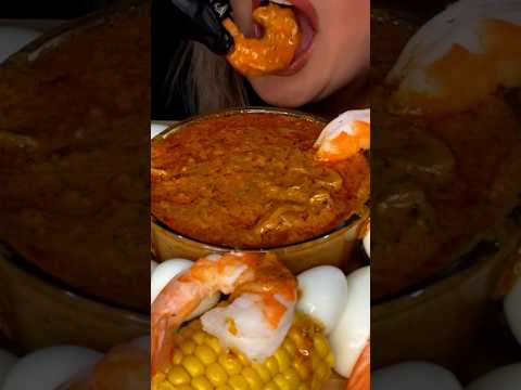 Seafood boil in creamy sauce #shorts #asmr #mukbang #seafoodboil