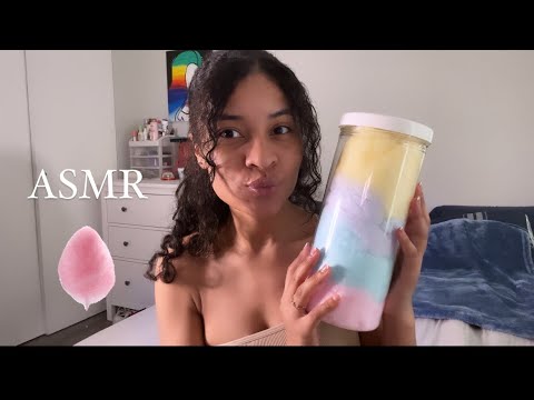 ASMR Español Comiendo algodón de azúcar (muy relajante) #mouthsounds