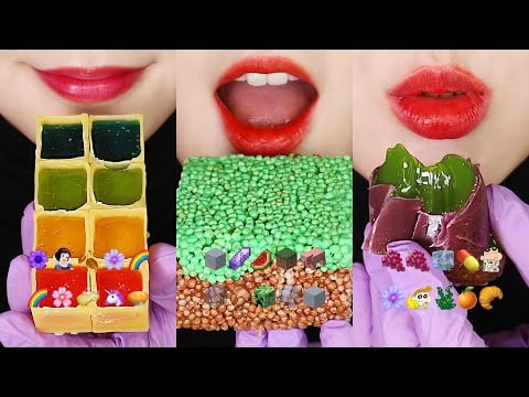 6MINUTES VERTICAL EMOJI MUKBANG WAX CANDY, JEWEL CANDY ETC 🌳