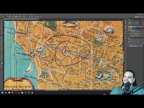 ASMR: Old Pictorial MAP of Transcontinental Air Transport which Paved the Way for Modern Aviation