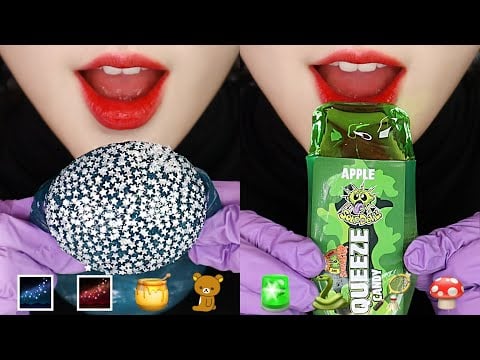 ASMR PRETTY HONEY JELLY ASMR CANDIES FROM FINLAND ASMR SWEDISH CANDY EATING SOUND ASMR 🌌