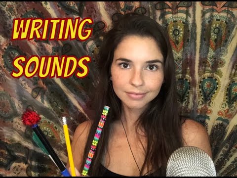 ASMR Writing Sounds *gum chewing* *no talking*