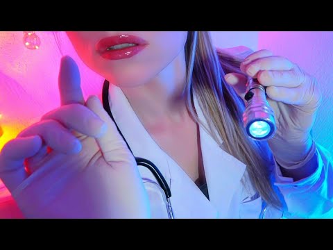 ASMR Cranial Nerve Exam. (Face Exam, Eye, Ear, Heart) Medical Whispering RP Personal Attention