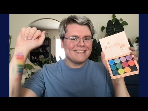 Swatching Spring Eyeshadow 💛🩵| Eclectic ASMR