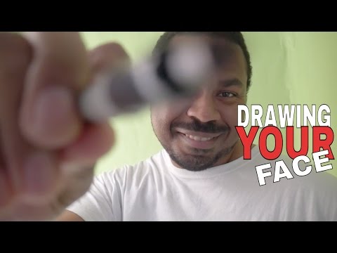 ASMR "Drawing YOUR Face" Roleplay | MARKER & Soft Spoken Words DRAWING ON YOU | ASMR Visual Triggers