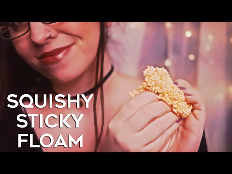 ASMR Sticky Squishy Floam! [sticky sounds & trigger words!]