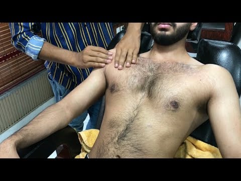 Chest Massage compilation video |ASMR| Hairy and Shaved Chest 💈✅| LAHORI BARBER |