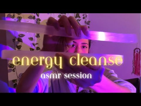 Mini selenite wand energy cleanse | reiki |asmr