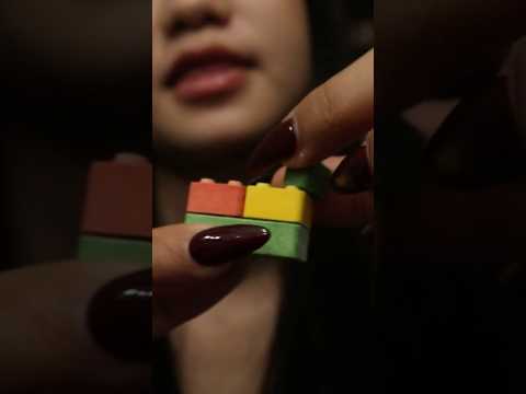 Lego candy? Tears candy? ASMR 🍭🍫 FULL VIDEO ON MY CHANNEL! #asmr #asmrtriggers  #eatingsounds