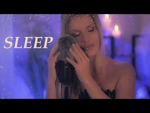 3 Hours ASMR 💜 Ear to Ear Whispering "Shh..Relax, Sleeeep", Fluffy Mics, Rain Sounds for Deep Sleep💤