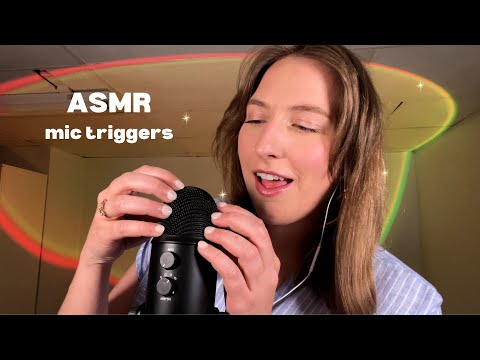 ASMR Mic Triggers + Whisper Rambles 🎙️ (bare mic, foam mic cover & fluffy mic cover)