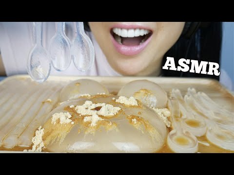 ASMR GIANT RAINDROP JELLY + NOODLE & SPOON JELLY (EATING SOUNDS) NO TALKING | SAS-ASMR