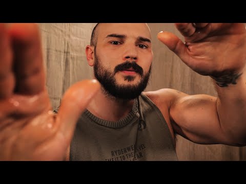 ASMR MINDFUL MASSAGE with Close up Whispers - Deep Sleep Personal Attention
