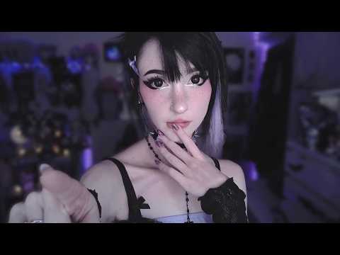 asmr ☾ flirty goth girl manipulates you to go to bed 🫦💤