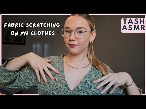 ASMR Fabric Scratching On My Clothes (Green Theme)