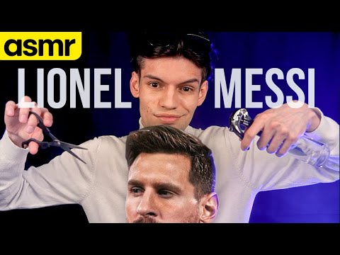 asmr con MESSI - barbería roleplay - ASMR Español