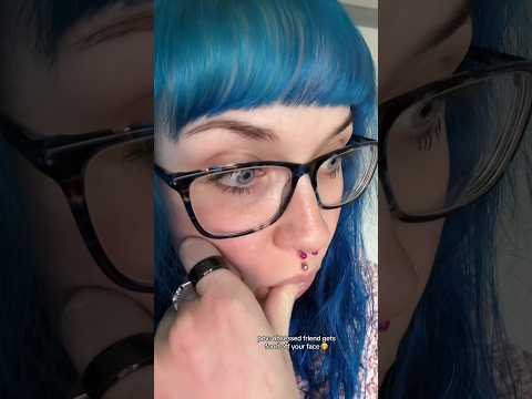 ASMR obsessed friend gets food off ur face full on ✅⏰#asmrroleplay #shorts #asmr #asmrfacetouching