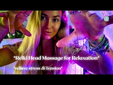 ✨💆‍♀️Reiki Head Massage ASMR for Relaxation | Stress & Anxiety Relief | Whispered Reiki Healing