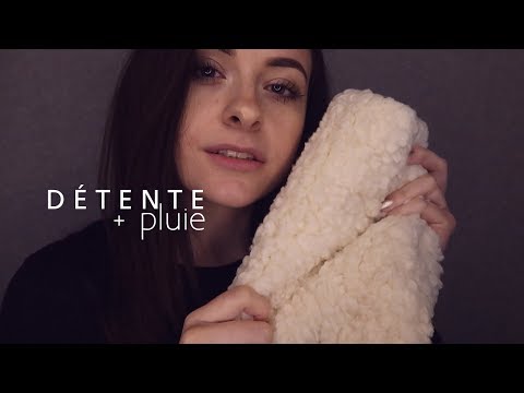 ASMR FRANCAIS ⚪️ DÉTENTE + pluie 🌧️ | face touching et relaxation garantie